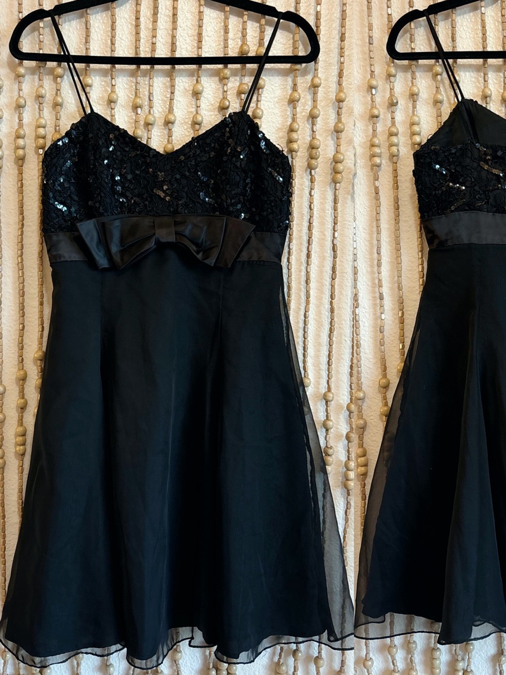 Vintage 90s Bow Waist Detail Babydoll Flowy Sleeveless Formal Goth Glam Feminine